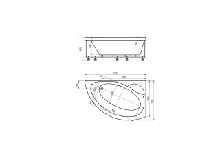 Акриловая ванна АКВАТЕК Аякс 2 170x110 см правая без гидромассажа